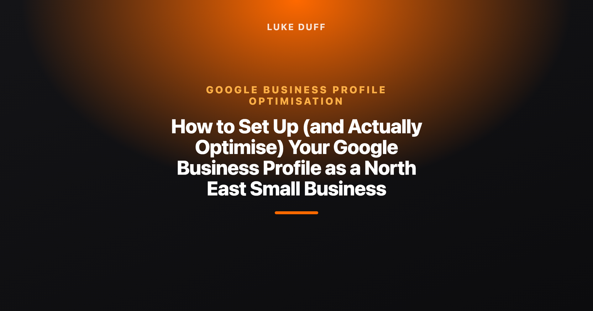 A screen shot of a website with the words "Google Business Profile Optimisation" on it.