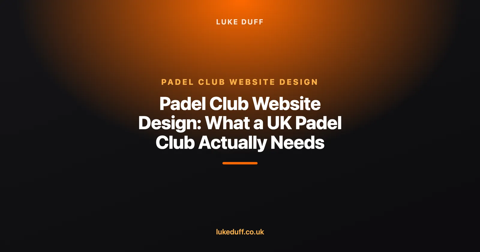 padel club website design — Padel Club Website Design: What a UK Padel Club Actually Needs